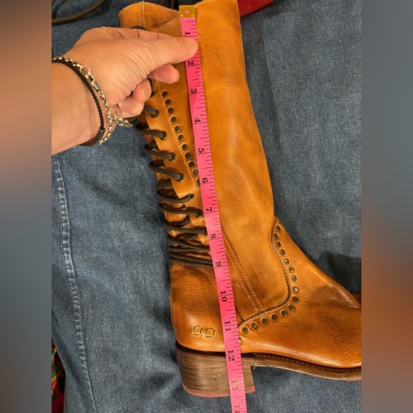 Bed Stu women’s tall Acelia Cobbler leather boots handmade 7 cognac brown - Picture 9 of 9